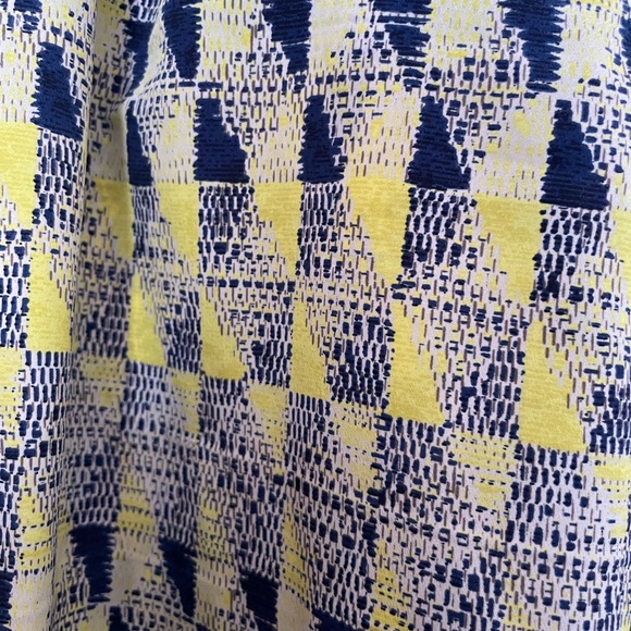 Sparkle and Fade Yellow Navy Patterned Pants - Picture 10 of 11
